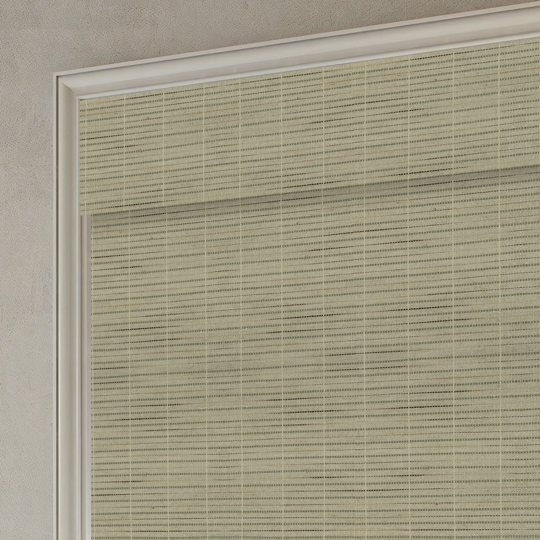 Kincmo Natural Jute Motorized Woven Wood Shades 50%/70%/100% Blackout - Designer