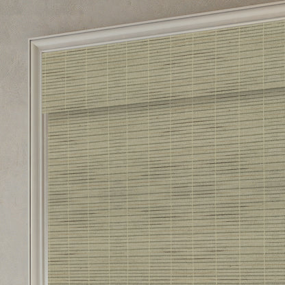 Kincmo Natural Jute Motorized Woven Wood Shades 50%/70%/100% Blackout - Designer