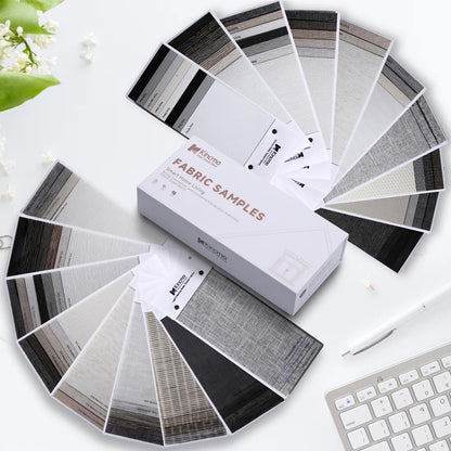 Kincmo 100% Blackout & Light Filtering Roller Fabric Swatches