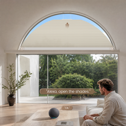 Kincmo Motorized Arched Cellular Shades