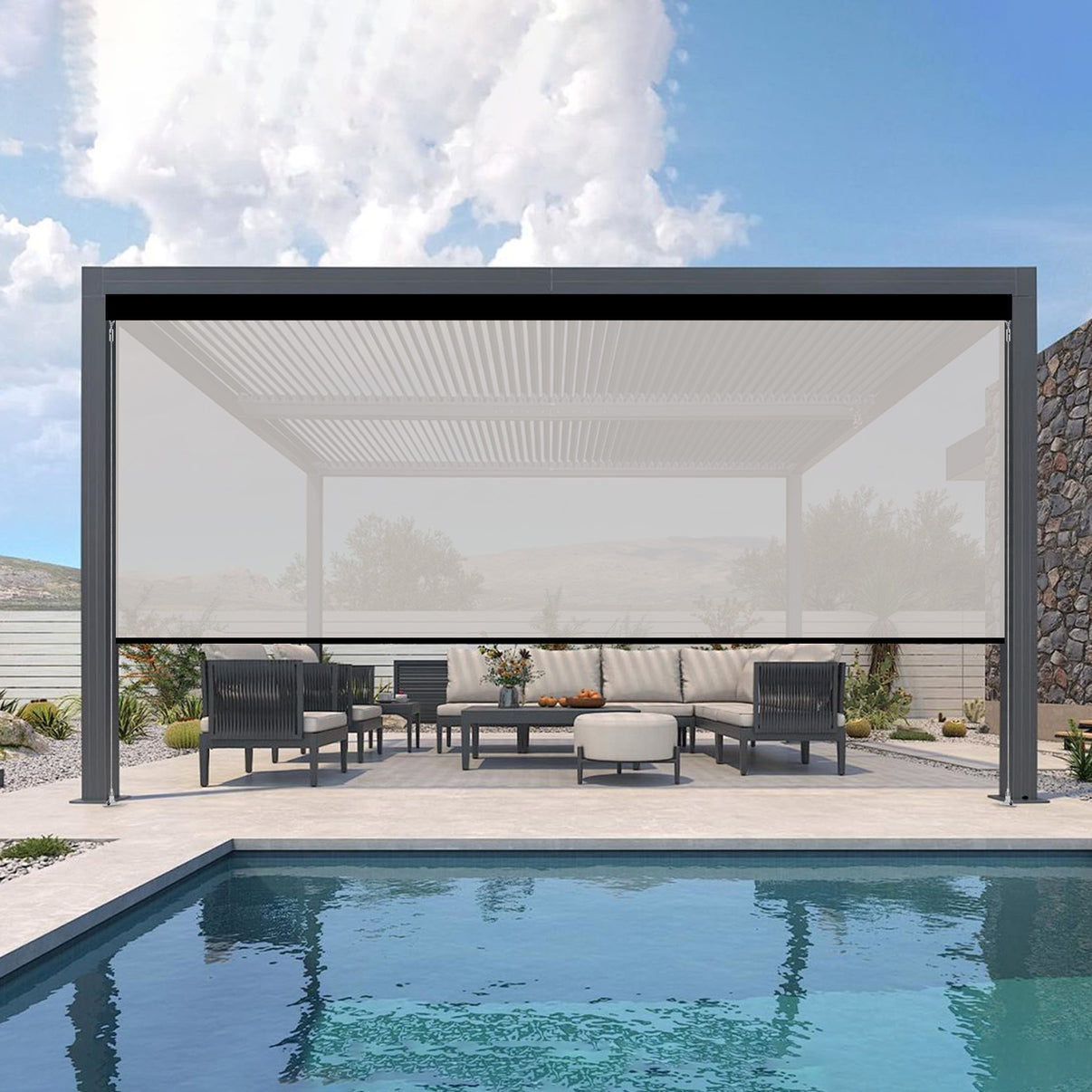 electric outdoor blinds