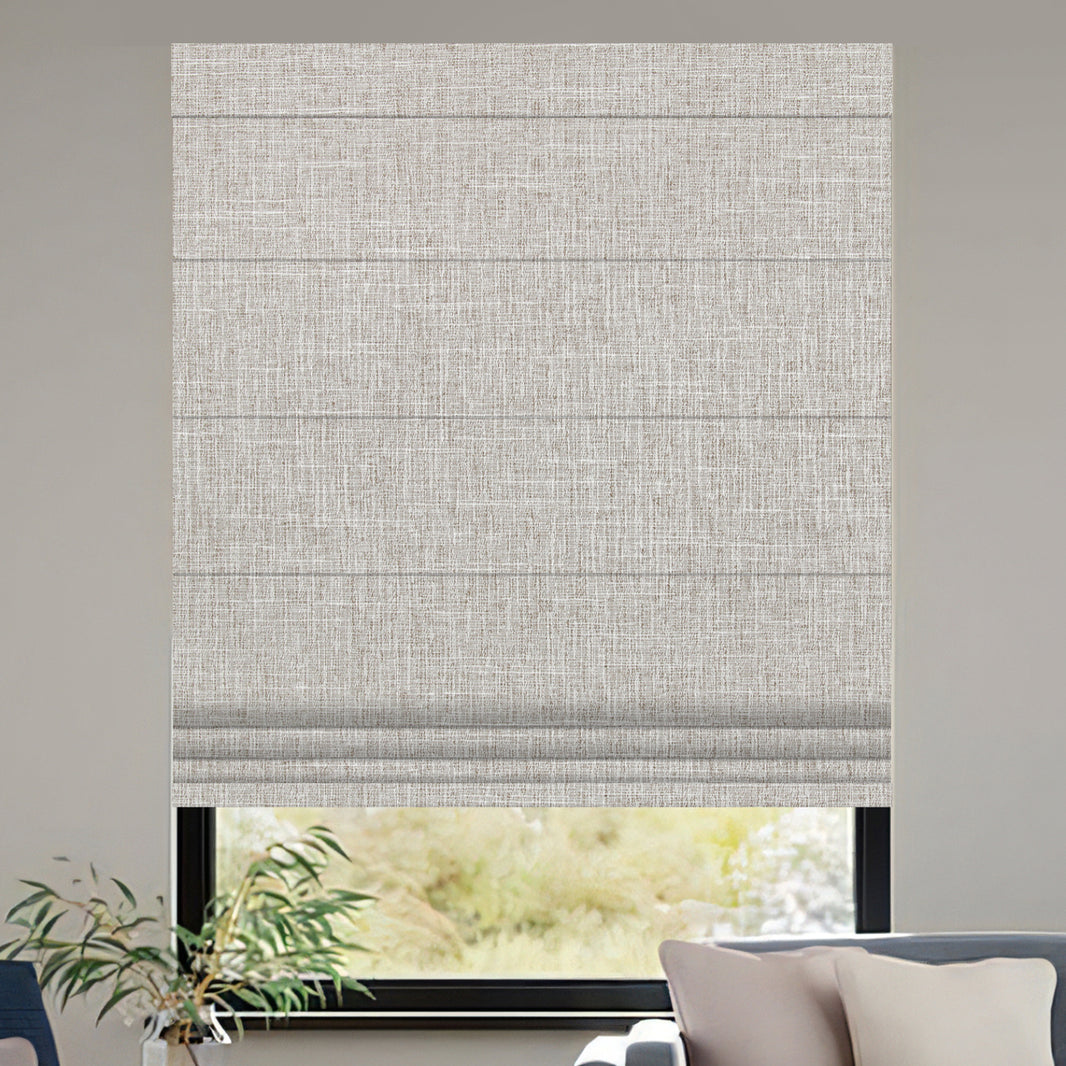 Kincmo Motorized Roman Shades 100% Blackout - Aurora