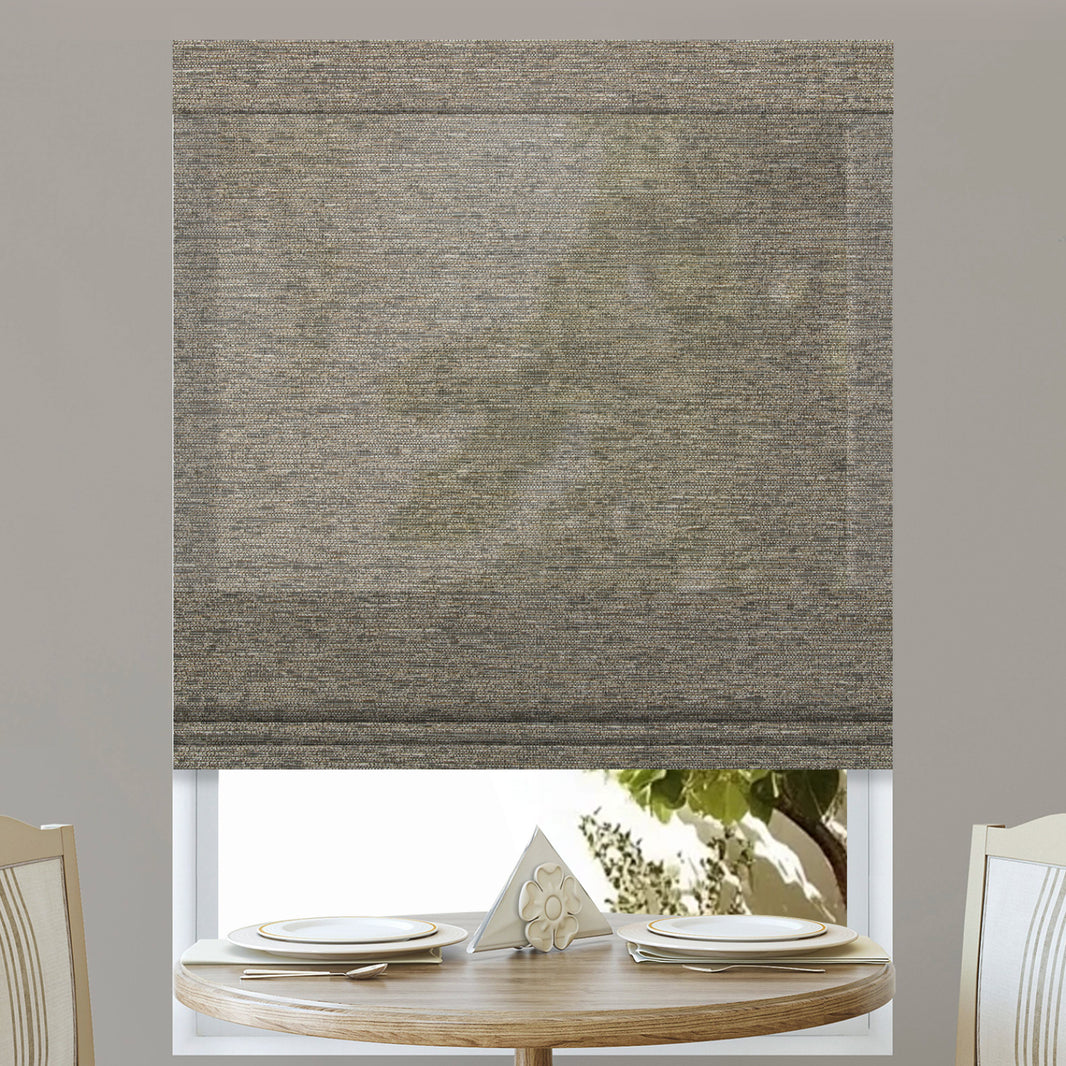 Kincmo Motorized Light Filtering Roman Shades 60% Blackout - Atlantic