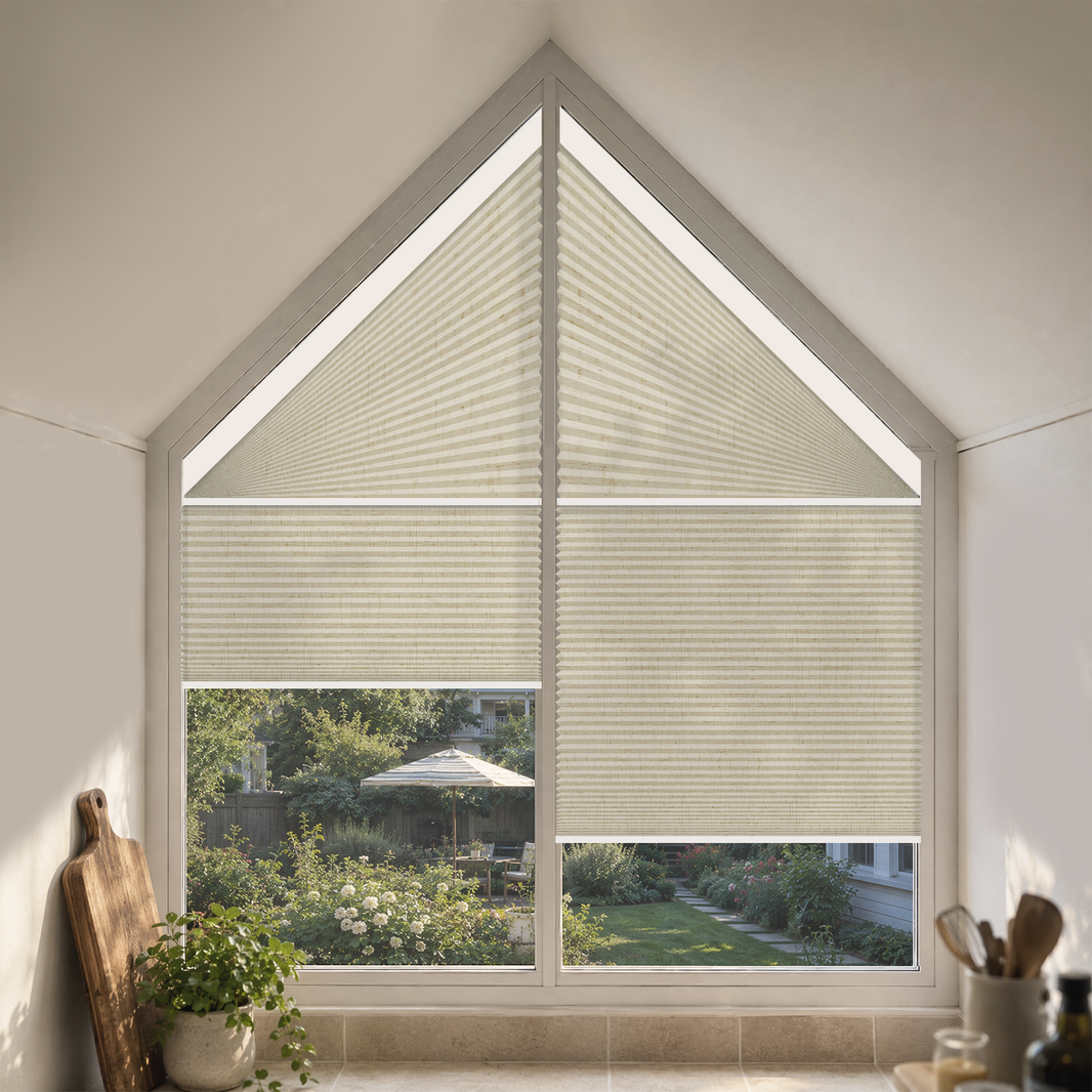 Kincmo Motorized Trapezoid Cellular Shades