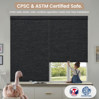 Kincmo No Drill Cordless Roller Shades 100% Blackout - Starscape