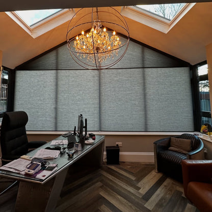 Kincmo Motorized Trapezoid Cellular Shades