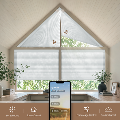 Kincmo Motorized Triangle Cellular Shades