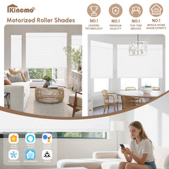 Kincmo Motorized Roller Shades 100% Blackout - Elegant