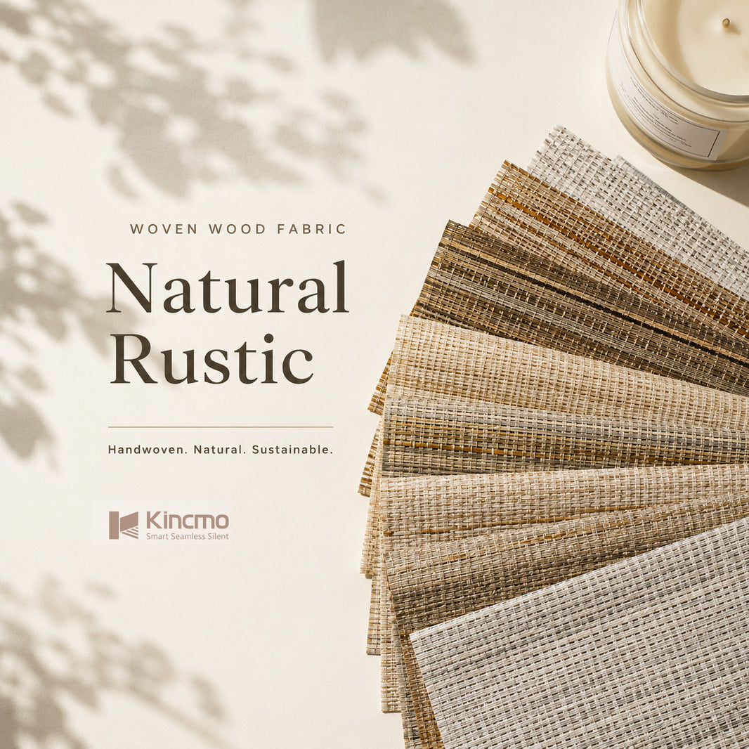 Kincmo Woven Wood Shade Fabric Swatches - Natural Rustic