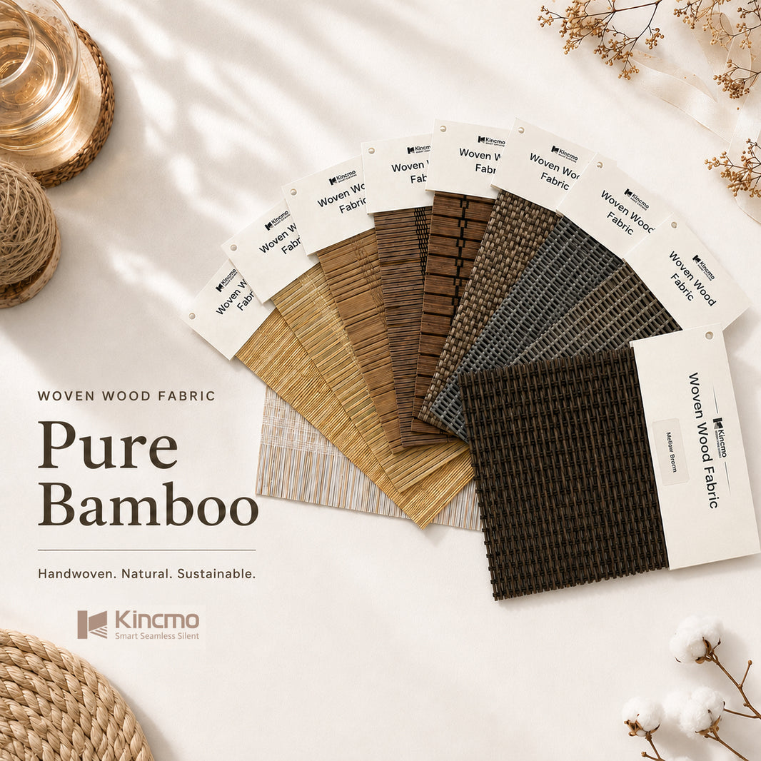 Kincmo Woven Wood Shade Fabric Swatches - Pure Bamboo