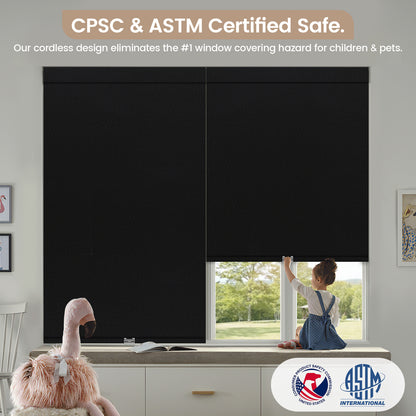 Kincmo Cordless Roller Shades 100% Blackout - Pure