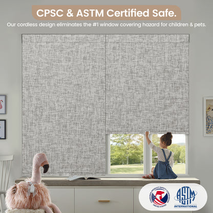 Kincmo Cordless Roller Shades 100% Blackout - Mist