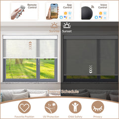 Kincmo Motorized Light Filtering Roller Shades - All Series