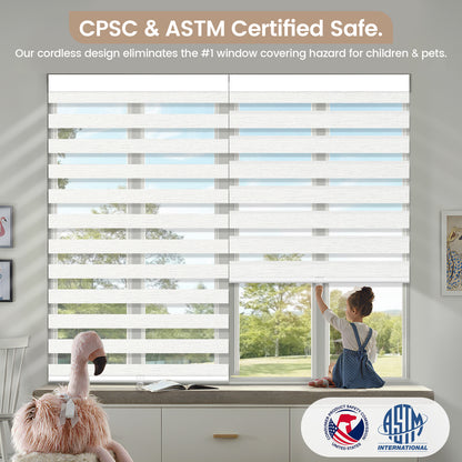 Kincmo Cordless Zebra Shades 60%/75% Blackout - Monet