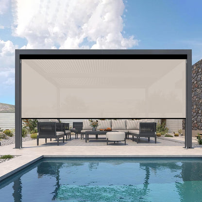 Kincmo Motorized Outdoor Shades 1%/3%/5% Openness