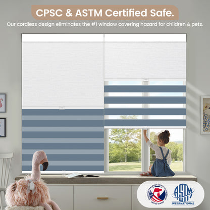 Kincmo Cordless Dual Shades | Roller Shades & Zebra Shades