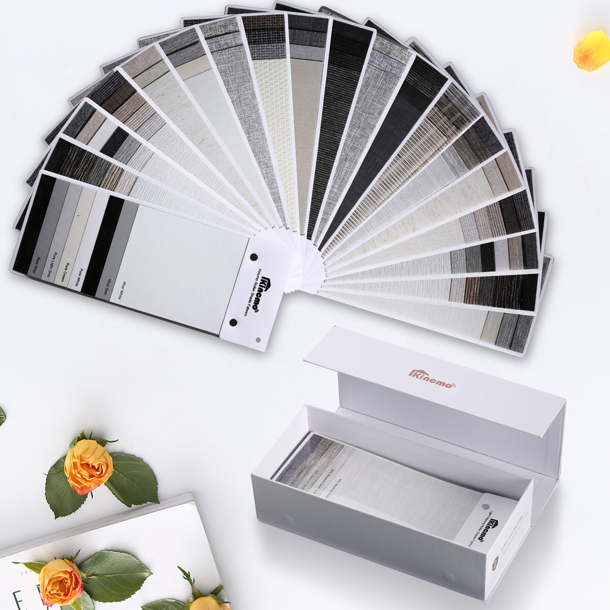 Kincmo 100% Blackout Roller Fabric Swatches