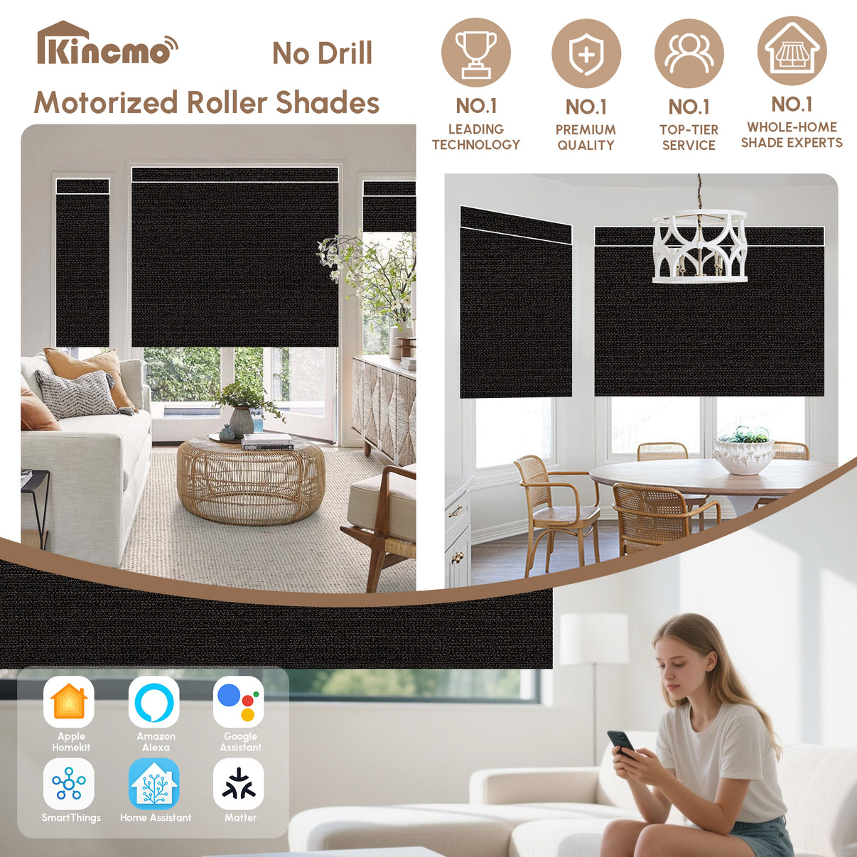 eclipse black no drill blinds use