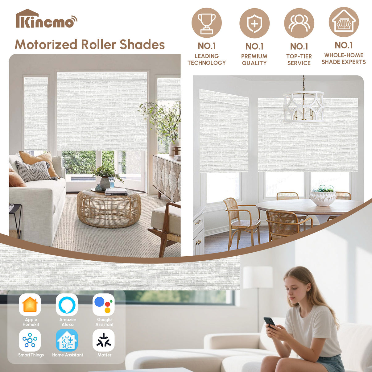 motorized roller shades 100% blackout