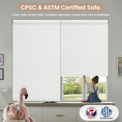 Kincmo No Drill Cordless Roller Shades 100% Blackout - Dreamy