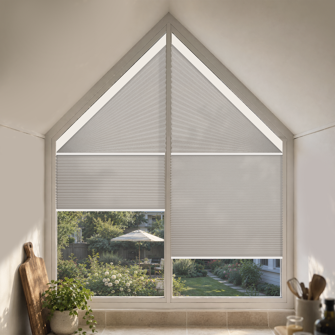 Kincmo Motorized Trapezoid Cellular Shades