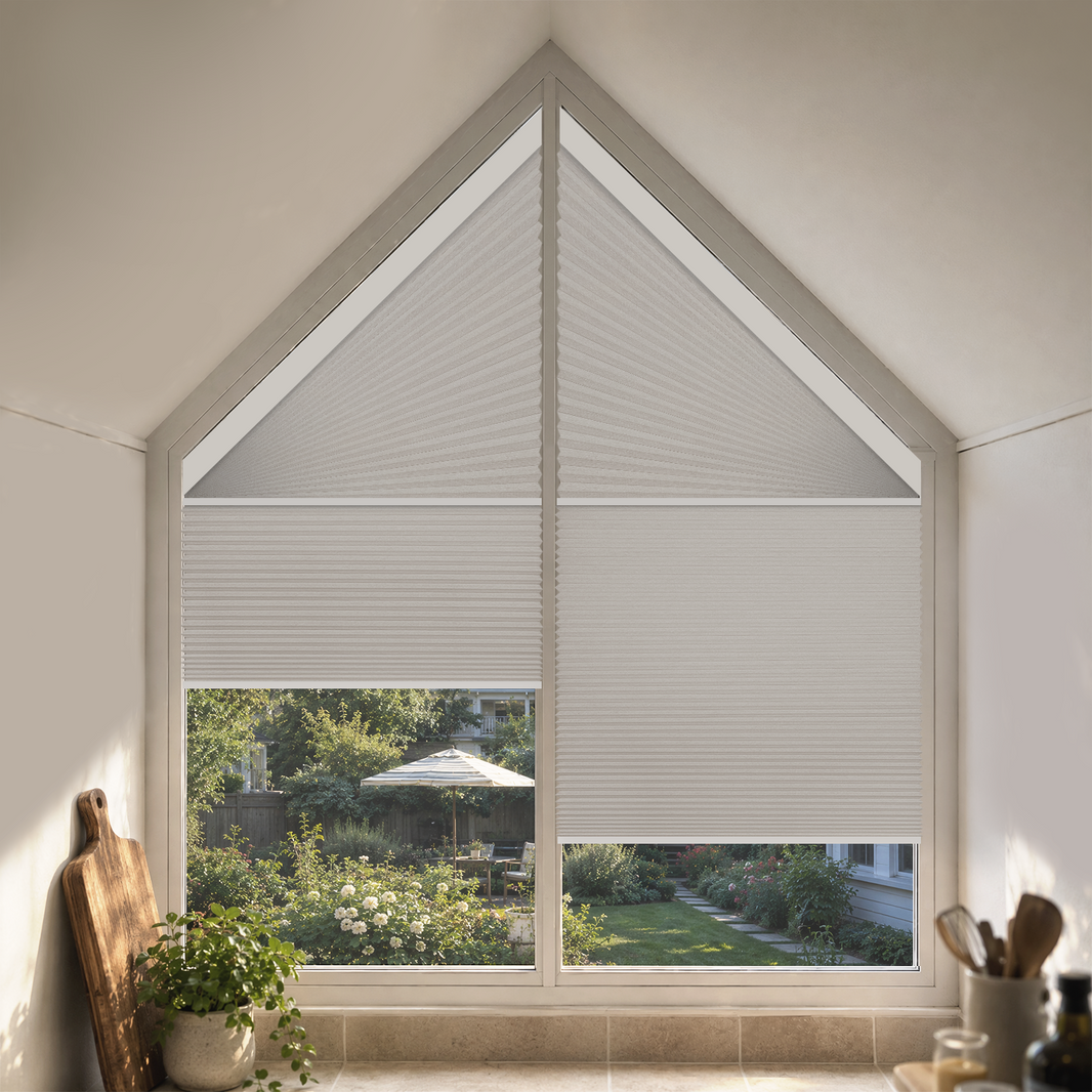 Kincmo Motorized Trapezoid Cellular Shades