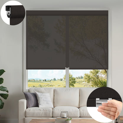 Kincmo No Drill Cordless UV Protection Solar Shades 0%/1%/3%/5% Openness