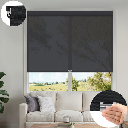 Kincmo No Drill Cordless UV Protection Solar Shades 0%/1%/3%/5% Openness