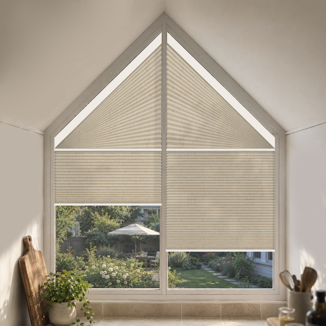 Kincmo Motorized Trapezoid Cellular Shades
