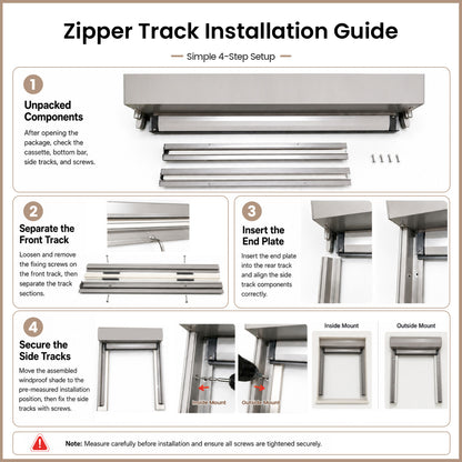 Kincmo Motorized Zipper Track Windproof & Smart Outdoor Screens