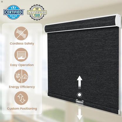 Kincmo Cordless 100% Blackout Roller Shades - Starscape