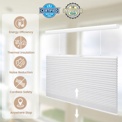 Kincmo Cordless Top Down Bottom Up Cellular Shades, 100% Blackout