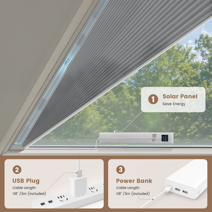 Kincmo Motorized Triangle Cellular Shades