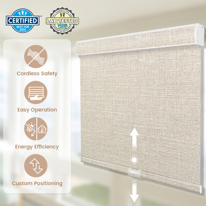Kincmo Cordless 100% Blackout Roller Shades - Aurora