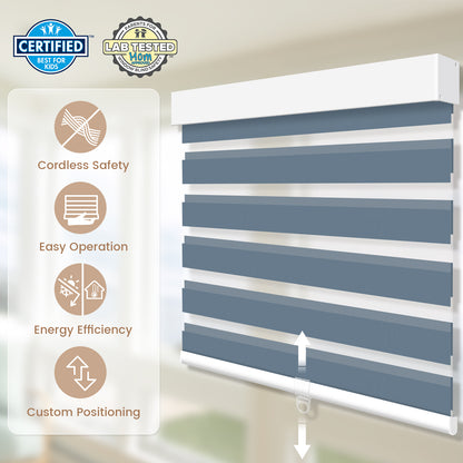 Kincmo Cordless Zebra Shades 95% Blackout - Gabriel