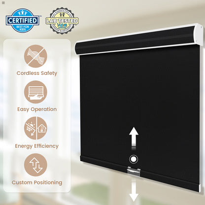 Kincmo Cordless Roller Shades 100% Blackout - Pure