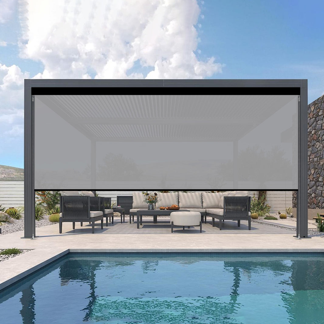 Kincmo Motorized Outdoor Shades 1%/3%/5% Openness