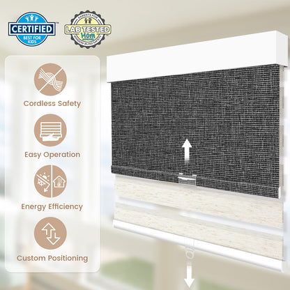 Kincmo Cordless Dual Shades | Roller Shades & Zebra Shades