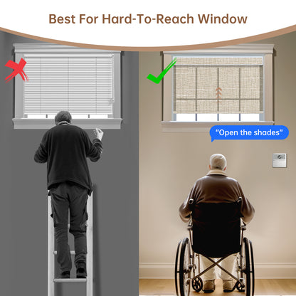 Kincmo Motorized Light Filtering Roller Shades 70% Blackout - Aurora