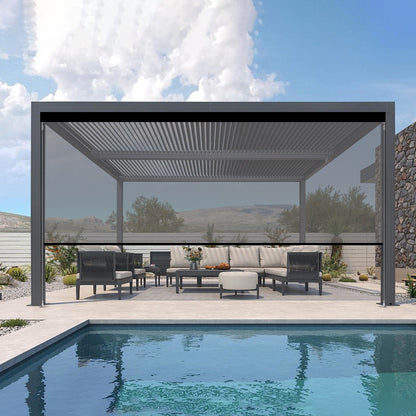 Kincmo Motorized Outdoor Shades 1%/3%/5% Openness