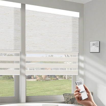 Kincmo Motorized Dual Shades | Roller Shades & Zebra Shades