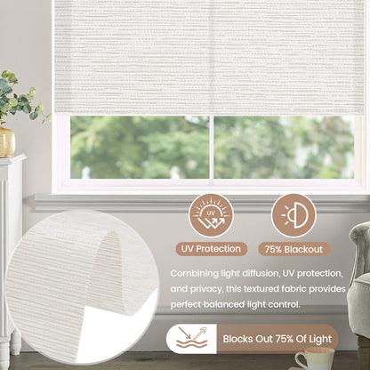Kincmo Motorized Light Filtering Roller Shades 75% Blackout - Aqua Waves