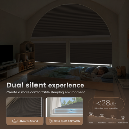 Kincmo Motorized Arched Cellular Shades