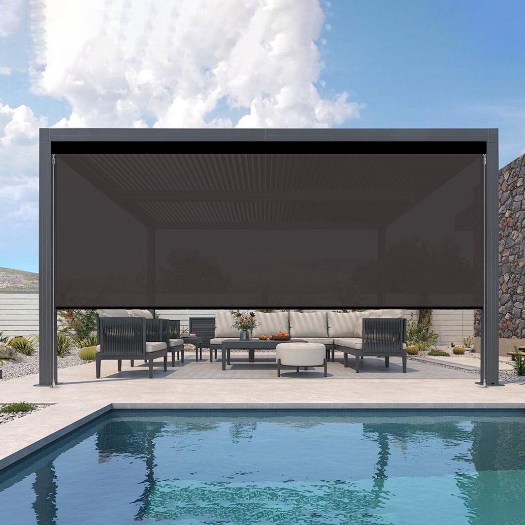 Kincmo Motorized Outdoor Shades 1%/3%/5% Openness