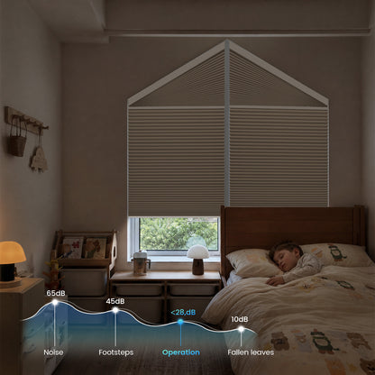 Kincmo Motorized Trapezoid Cellular Shades