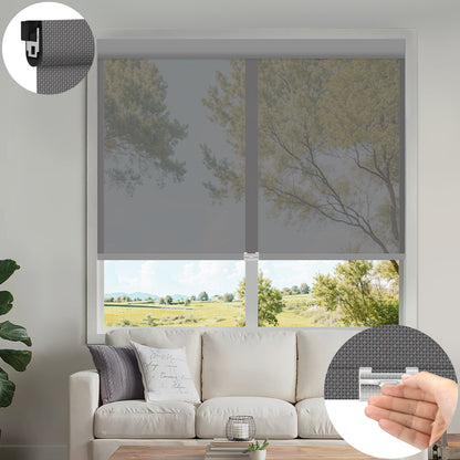 Kincmo No Drill Cordless UV Protection Solar Shades 0%/1%/3%/5% Openness