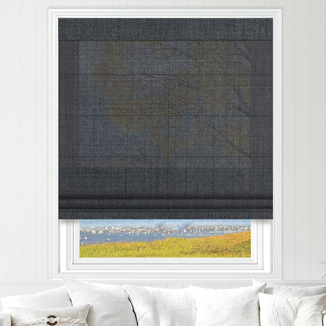 Kincmo Motorized Light Filtering Roman Shades 50% Blackout - Eclipse