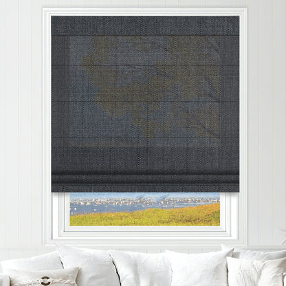 Kincmo Motorized Light Filtering Roman Shades 50% Blackout - Eclipse