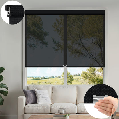 Kincmo No Drill Cordless UV Protection Solar Shades 0%/1%/3%/5% Openness