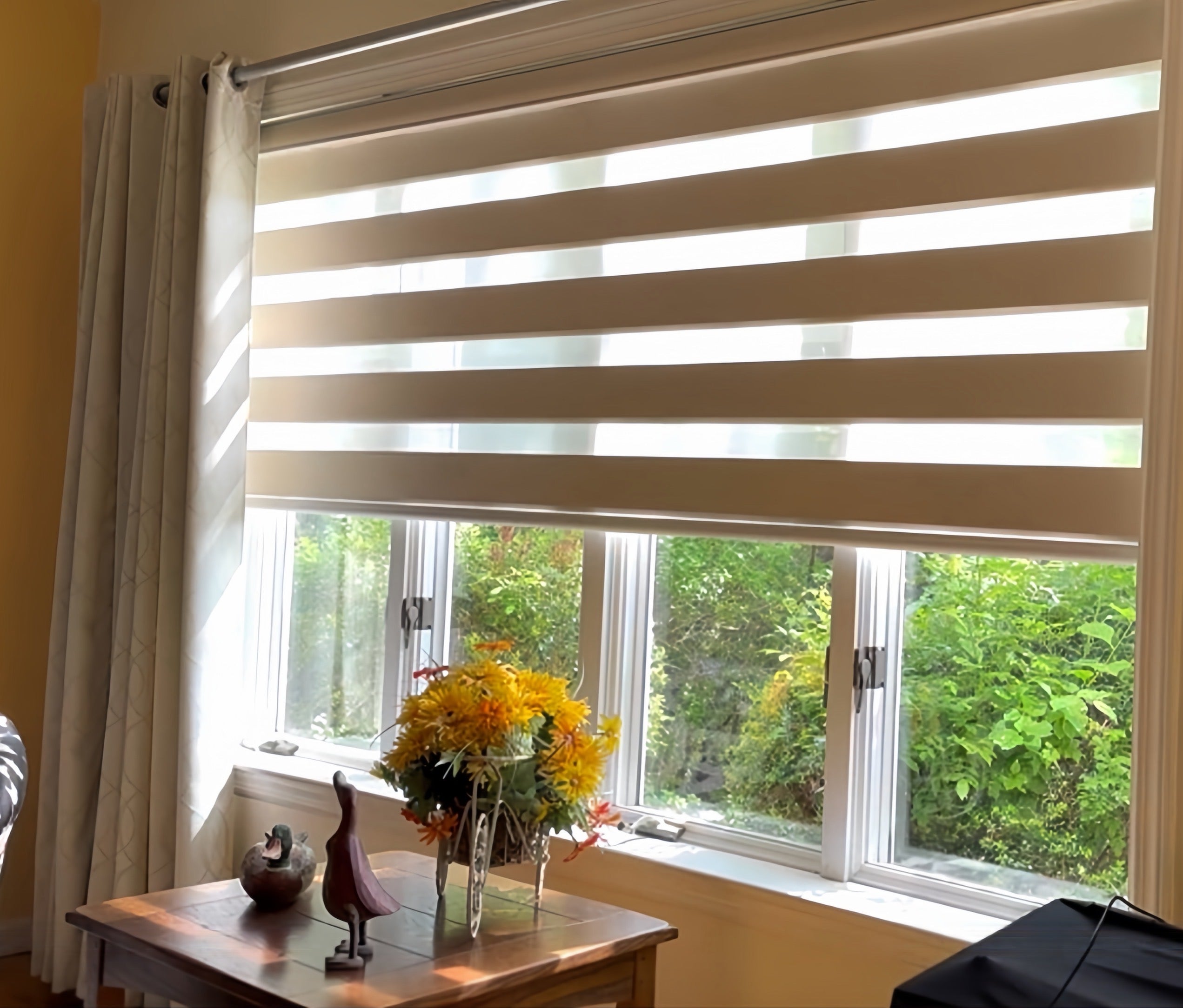 Gabriel 95% Blackout Motorized Zebra Shades | Kincmo